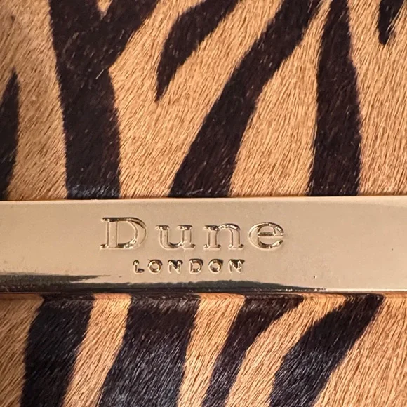 Dune LondonZebra Pattern Brown Satchel with Calf Hair. NWOT - Picture 12 of 12